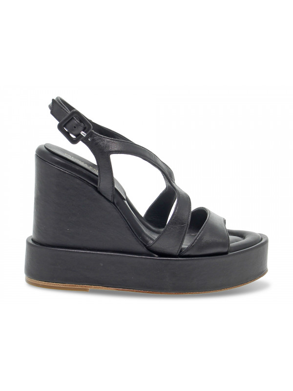 Wedge Paloma Barcelò EIDER NAPA in black tassel