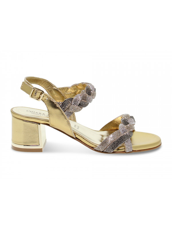 Flat sandals Pasquini Calzature in gold laminate