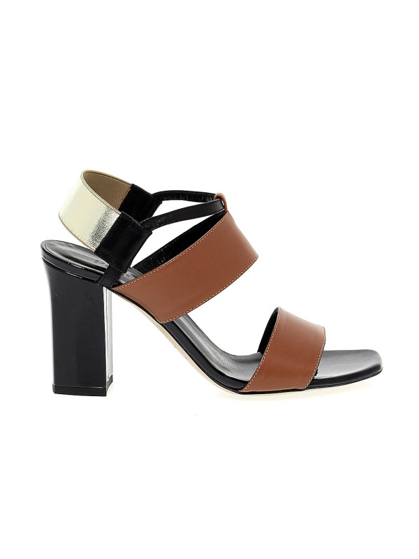 Heeled sandal Pollini in leather