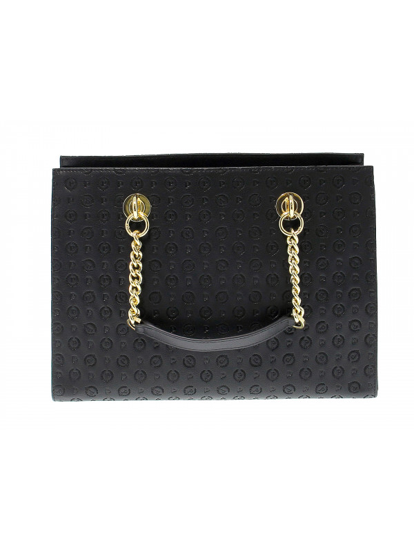 Handbag Pollini TAPIRO EMBOSSED in leather