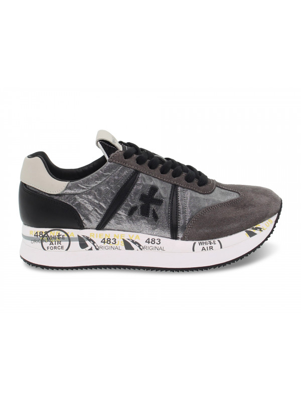 Sneakers Premiata CONNY in grey nylon