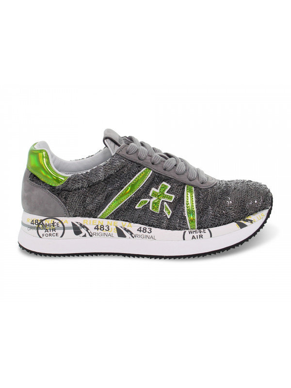 Sneakers Premiata CONNY in grey sequins