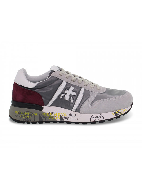 Sneakers Premiata LANDER in grey suede leather