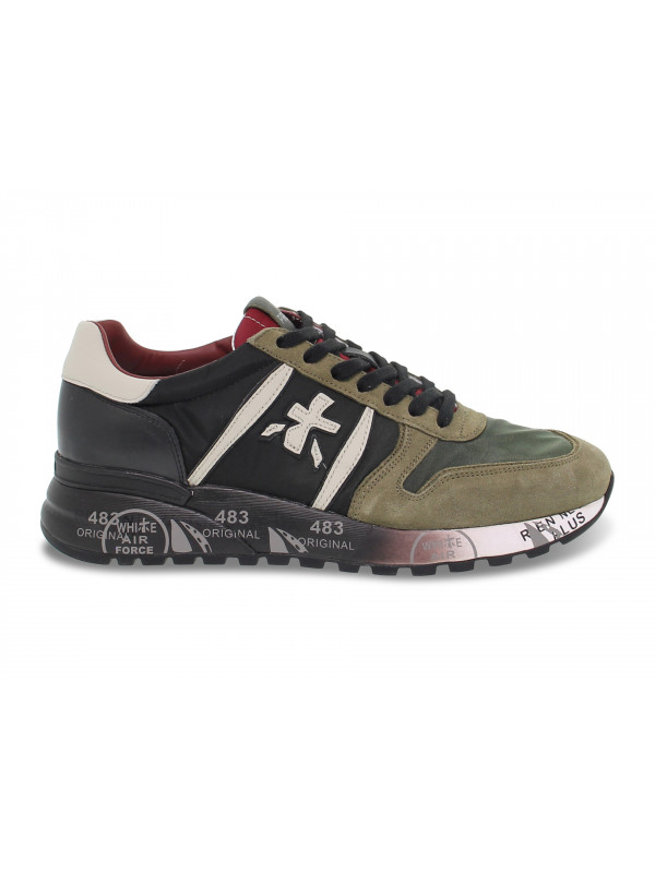 Sneakers Premiata LANDER in green suede leather