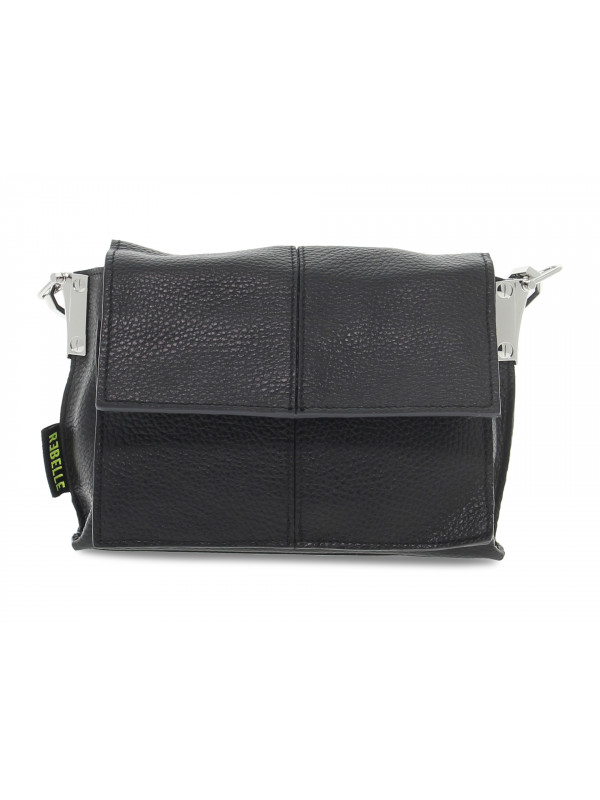 Handbag Rebelle ANNA HANDBAG MINI DOLLARO BLACK in black leather