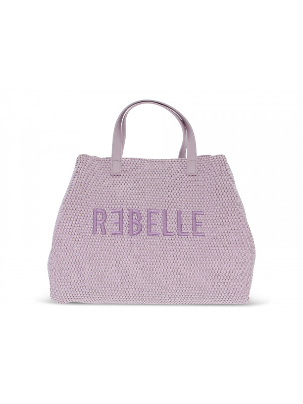 Tote bag Rebelle ASHANTI SHOPPING S STRAW PETAL in rose raffia