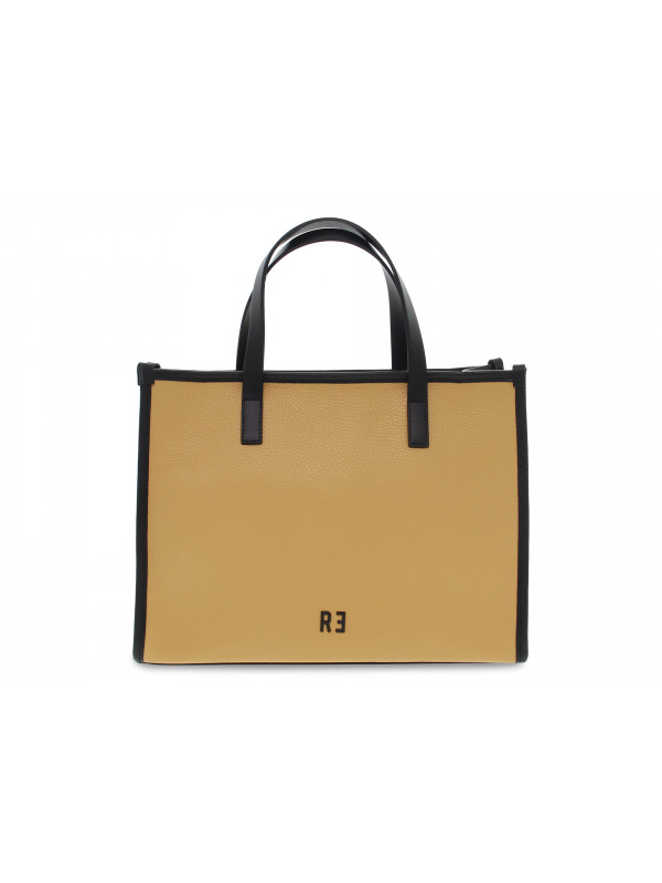 Tote bag Rebelle ASTRA SHOPPING M DOLLARO AMBER in mustard leather
