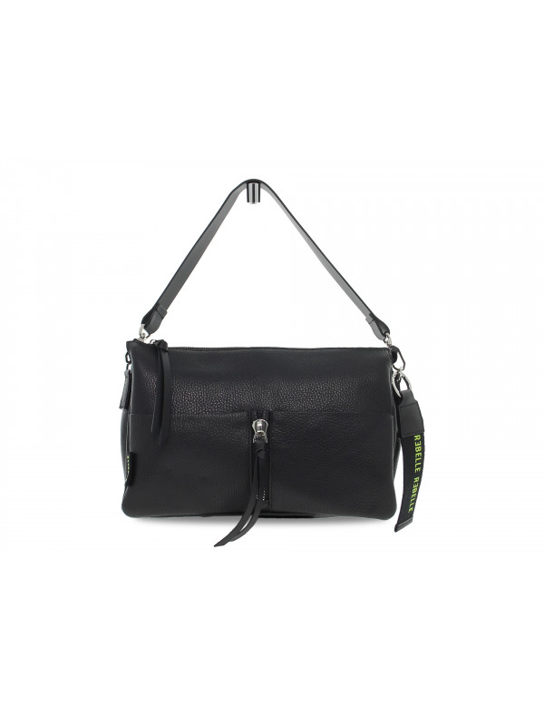 Shoulder bag Rebelle ATHENA CROSSBODY M DOLLARO in black leather