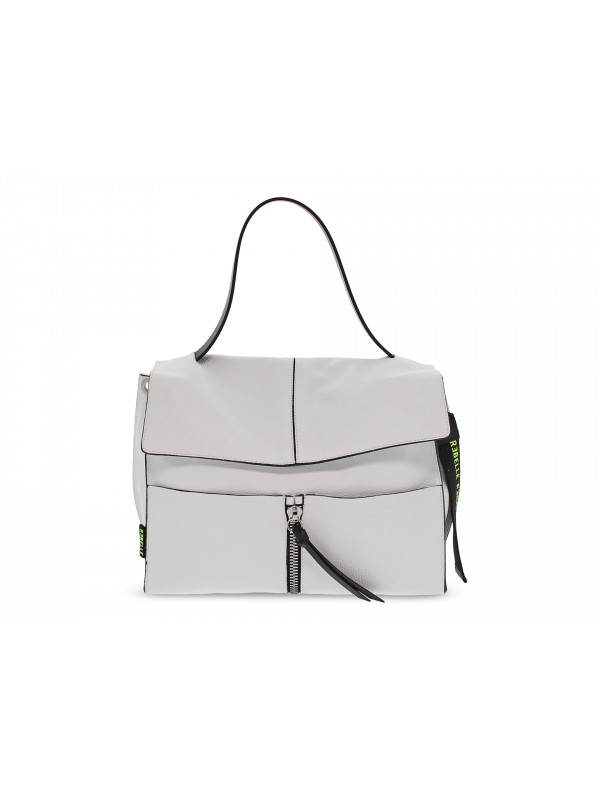 Shoulder bag Rebelle CLIO SATCHEL DOLLARO WHITE in white leather