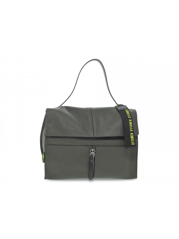 Shoulder bag Rebelle CLIO SATCHEL L DOLLARO in dark green leather