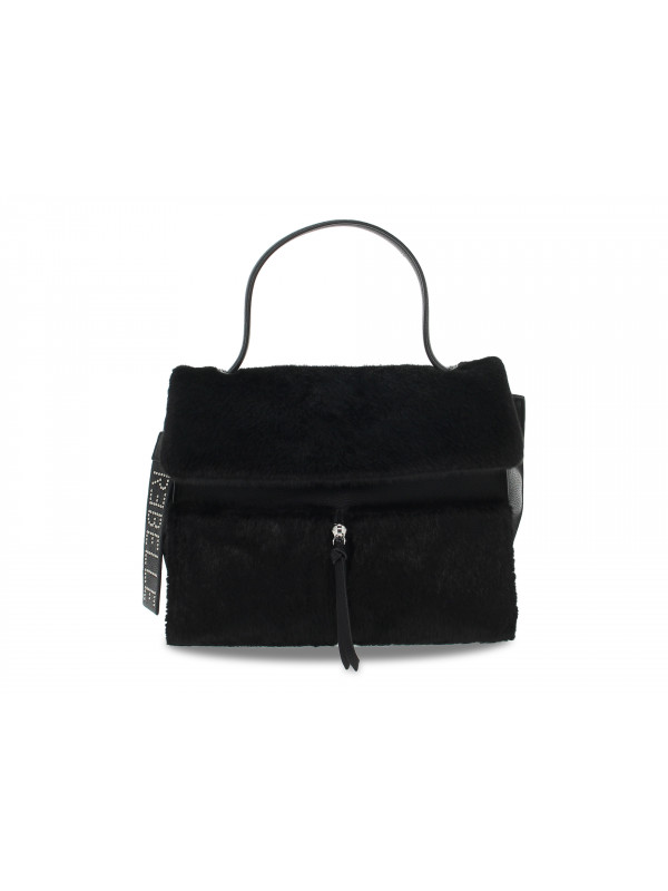 Shoulder bag Rebelle CLIO SATCHEL L SOFTLY FUR in black hair