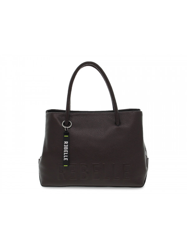 Handbag Rebelle JOY SHOPPER M DOLLARO in chocolate leather