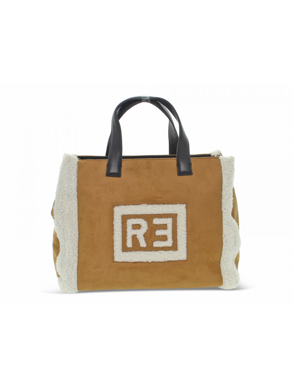 Tote bag Rebelle SOFTY SHOPPING L TEDDY in leather suede leather