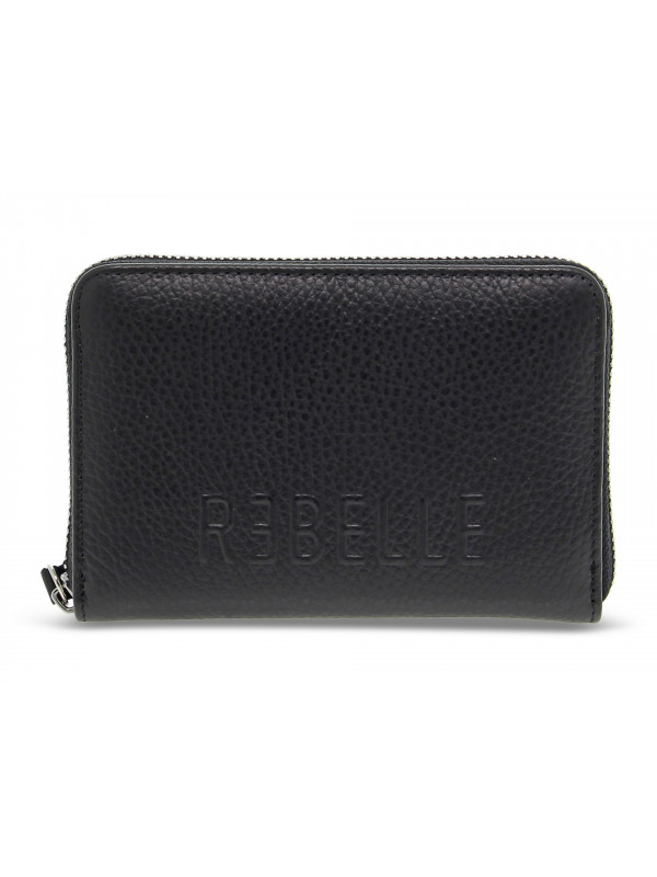 Wallet Rebelle ZIPAROUN M DOLLARO BLACK in black leather