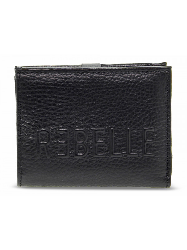Wallet Rebelle ZIPAROUN S DOLLARO BLACK in black leather