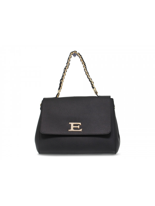Shoulder bag Ermanno Scervino SMALL FLAP EBA WINTER PLAIN in black faux leather