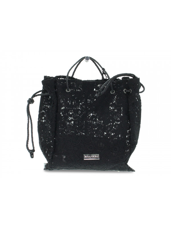 Handbag Ermanno Scervino VERTICAL TOTE JACQUELINE in black lace