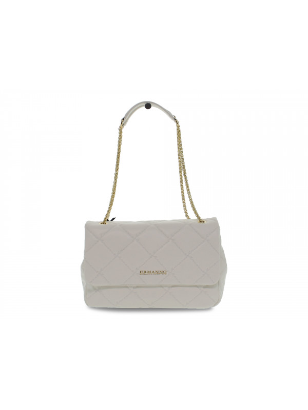 Shoulder bag Ermanno Scervino LARGE FLAP BAG JOSEPHINE in white faux leather