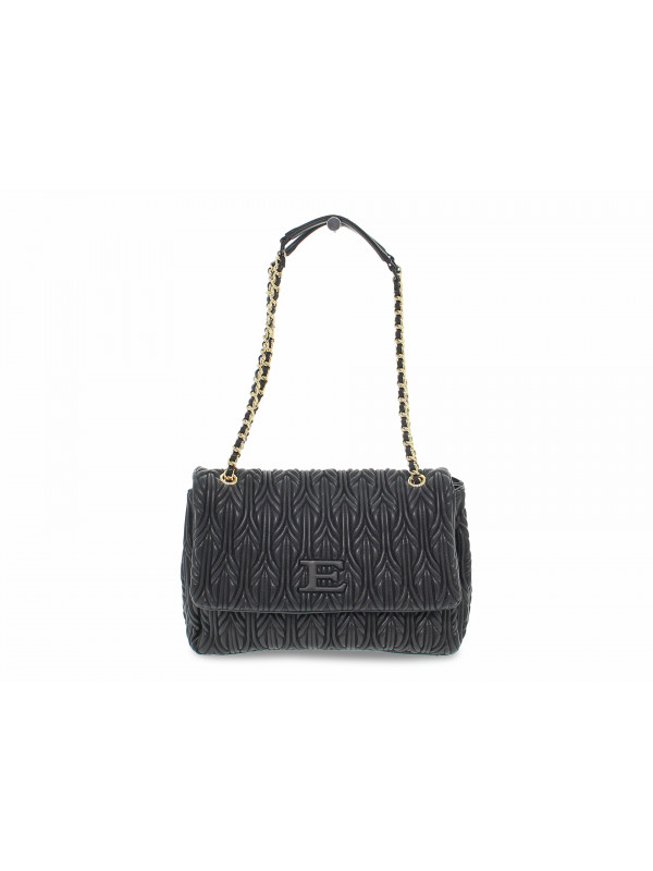 Shoulder bag Ermanno Scervino FLAP BAG LORETTA in black faux leather