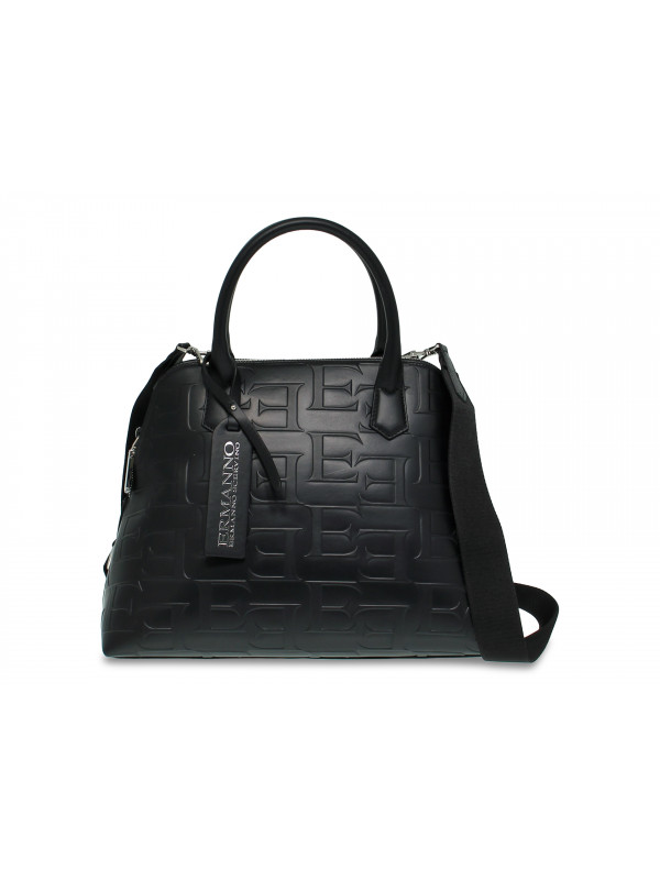 Handbag Ermanno Scervino FLAVIA LARGE HANDBAG in black leather