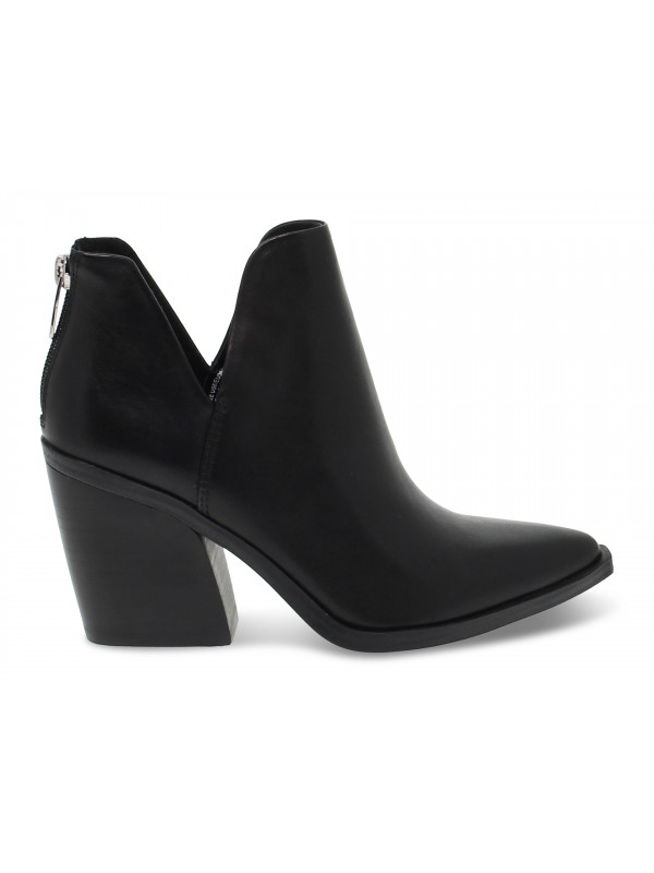 Ankle boot Steve Madden ALYSE LEATHER BLACK in black leather