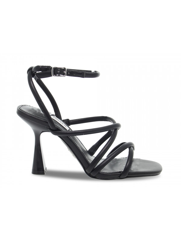 Heeled sandal Steve Madden AT LAST BLACK in black leather