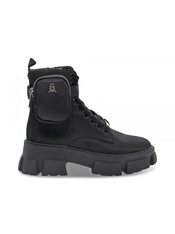 Low boot Steve Madden TANKER PRADA BLACK NYLON in black nylon