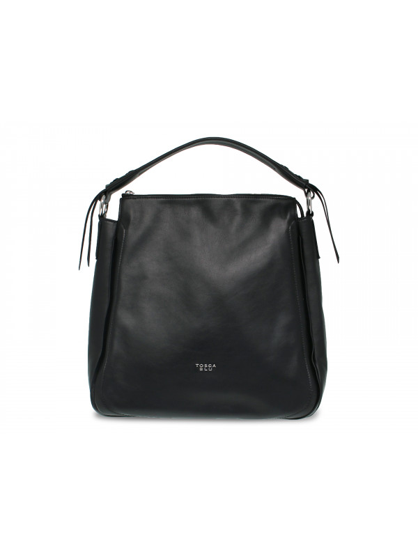 Handbag Tosca Blu NICOLE DUFFEL BAG in black leather