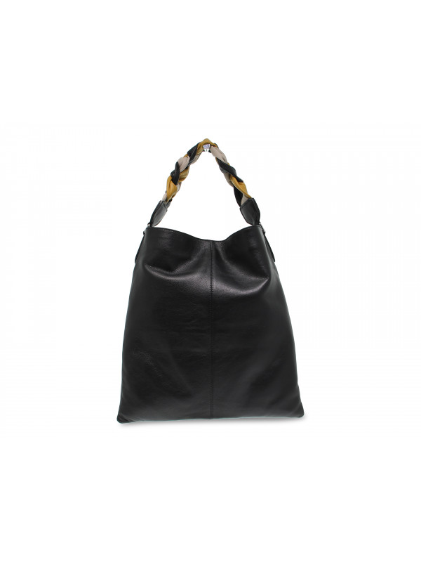 Shoulder bag Tosca Blu PRIMULA SACCA in black leather