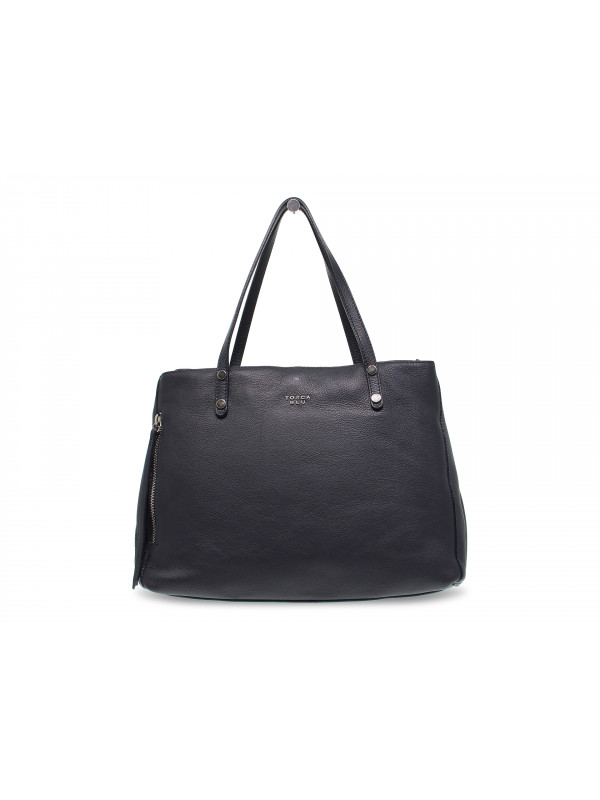 Handbag Tosca Blu RANUNCOLO in dark blue leather