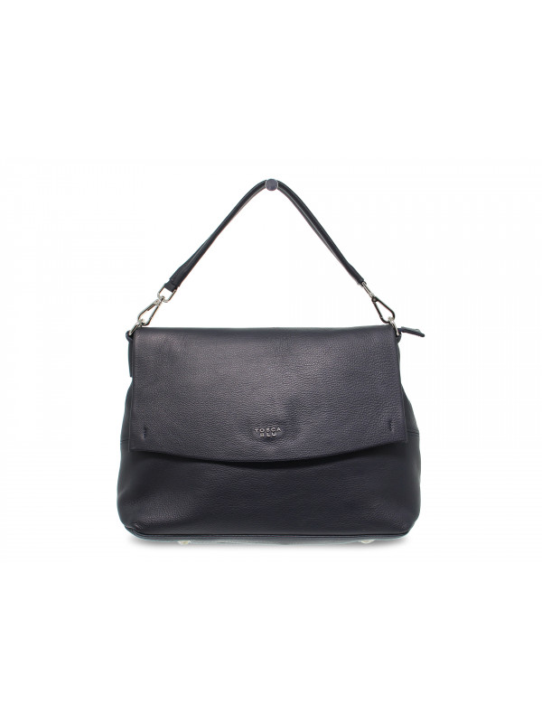 Shoulder bag Tosca Blu RANUNCOLO in dark blue leather