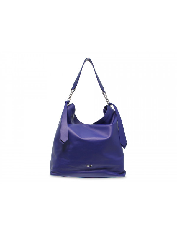 Shoulder bag Tosca Blu AZALEA SACCA in cornflower blue leather