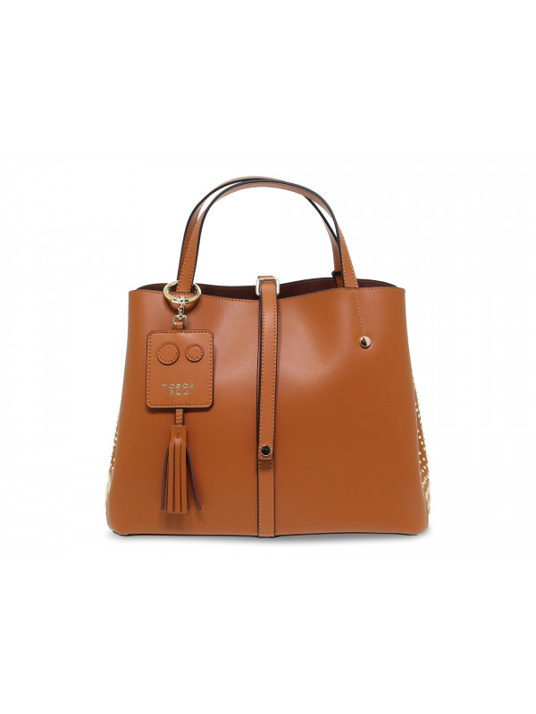 Handbag Tosca Blu GIRASOLE in leather leather