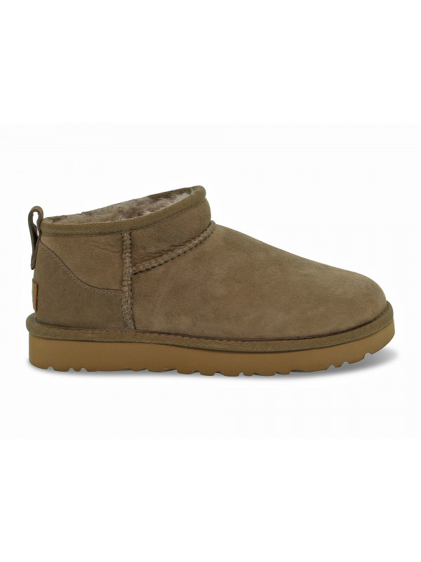 Ankle boot UGG Australia CLASSIC ULTRA MINI ANTILOPE in turtledove suede leather