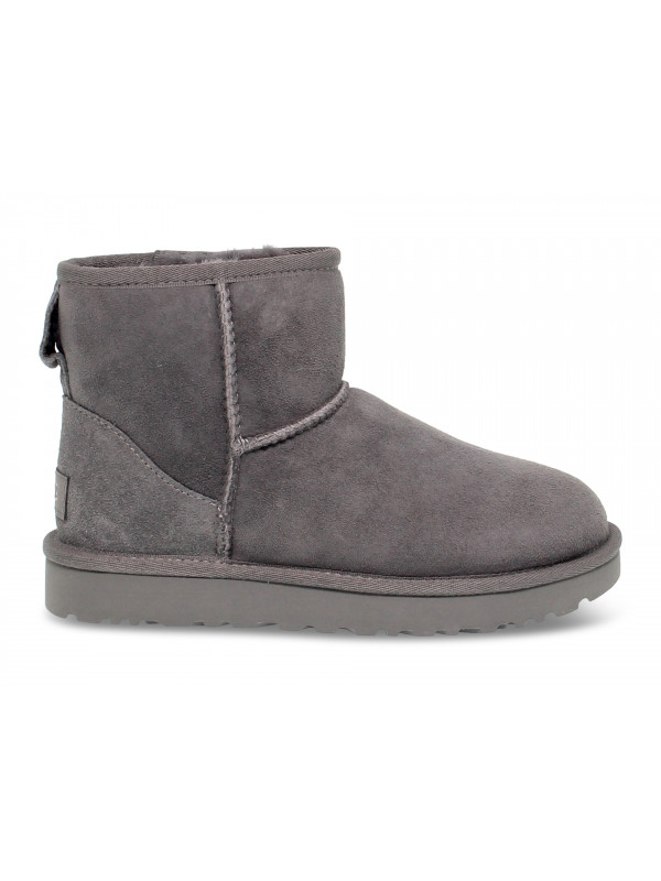 Ankle boot UGG Australia MINI CLASSIC II GREY in grey suede leather