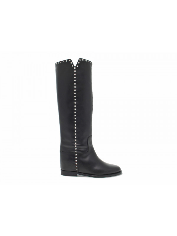 Boot Via Roma 15 ZEPPA INTERNA SPACCO PROFILO MICROBORCHIE in black leather