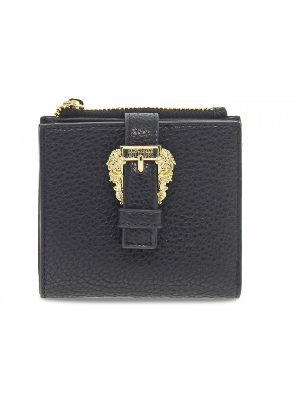 Wallet Versace Jeans Couture JEANS COUTURE RANGE F SKETCH 14 WALLET GRAINY in black leather