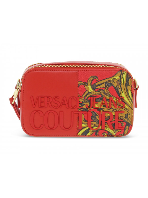 Shoulder bag Versace Jeans Couture JEANS COUTURE RANGE 4 ROCK CUT SKETCH 1 BAGS STRIPES PATCHWORK in red faux leather