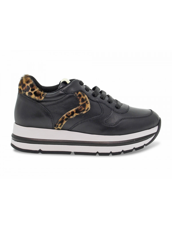 Sneakers Voile Blanche MARAN in black leather