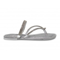 Flat sandals Alberto Venturini FLAT in silver crystal