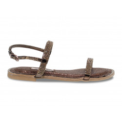 Flat sandals Alberto Venturini FLAT in bronze crystal