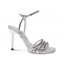 Heeled sandal Alberto Venturini GIOIELLO in silver crystal