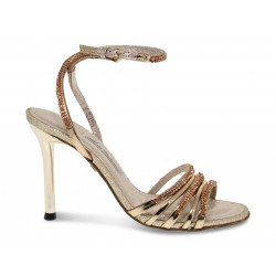 Heeled sandal Alberto Venturini GIOIELLO in copper crystal