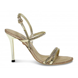 Heeled sandal Alberto Venturini GIOIELLO in gold crystal
