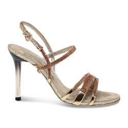 Heeled sandal Alberto Venturini GIOIELLO in copper crystal