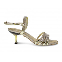 Heeled sandal Alberto Venturini GIOIELLO in gold crystal