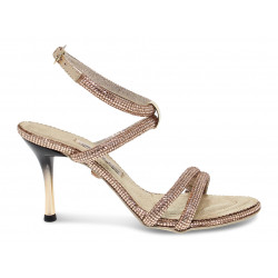 Heeled sandal Alberto Venturini GIOIELLO in copper crystal