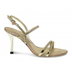 Heeled sandal Alberto Venturini GIOIELLO in gold crystal