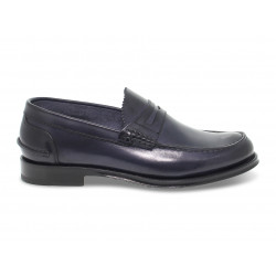 Loafer Artisti e Artigiani COLLEGE INGLESE in blue leather