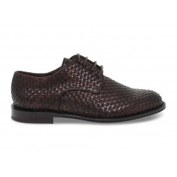 Lace-up shoes Artisti e Artigiani INTRECCIATO in brown leather